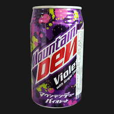 FULL Sealed Unopened Japanese Mountain Dew Violet Can Grape Flavored 2019-20 picture