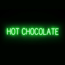 HOT CHOCOLATE Neon-Led Sign for Cafes. 48.8