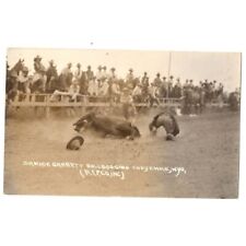 RPPC Sammie Garrett Bulldogging Cheyenne Wyo (P.F.P.Co.Inc.) Rodeo Cowboy West picture