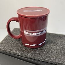 Vintage Birkenstock Red White Mug Lid Coaster Advertising Retro picture