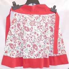 Vintage Apron, Half Hostess, Red Cotton & Paisley Print, Well made, Retro picture