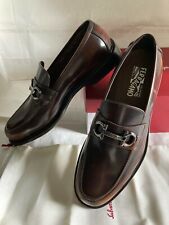 Salvatore Ferragamo Mens Shoes Brown Leather  Loafers Size-12D 