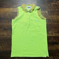 Missoni Sport Bright Green Knit Sleeveless Polo size S Women's top shirt picture