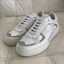 Valentino Garavani Calfskin White Sneakers With White Strap.Us Size 8;9 picture