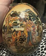 Japanese Royal Satsuma Porcelain Egg Collectible Figurine picture