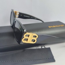 BALENCIAGA BB Sunglasses Black/Gold Excellent Original Condition picture