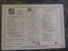 Damon's Ribs Placemat Menu Restaurant Advertising Paper 1986 Cleveland Ohio picture