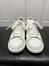 Alexander McQueen Men's Oversized Leather Sneakers All white - Size 9.5 / 42.5 picture