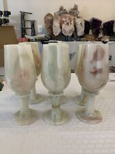 White Onyx Tall Wine Glasses picture