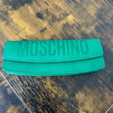 Moschino Cheap & Chic Pencil Case Green Leather W/ Certificate of Authenticity picture