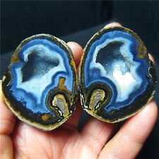 RARE 85G China Natural Inner Mongolia Gobi Eye Agate Geode Collection  B299 picture