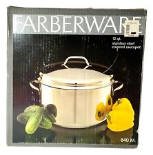 Vintage Faberware 16 QT Stainless Steal Sauce Pot Model 840M NEW IN BOX picture