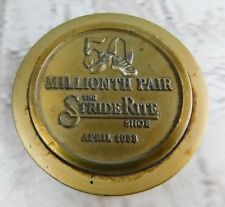 Vtg 50 Millionth Pair THE STRIDE RITE SHOE April 1958 Brass Award Paperweight picture