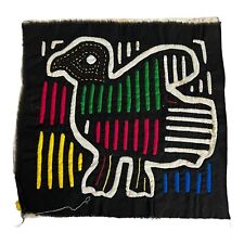 Vintage Kuna Indian Mola Textile Folk Art Intricate Hand Stitched Antique Bird picture