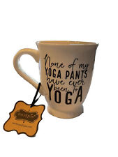 Mud Pie Mug Coffee “None of my yoga pants have ever been to yoga” Lashes Lulu picture