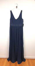 Vera Wang Dress Blue Size 14 Sleeveless Foral Party Wedding Long picture