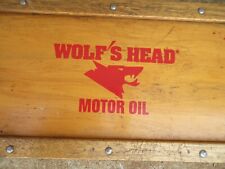 Rare Vintage Wolfs Motor Oil Over Mechanics Creeper Gas Station Sign  picture