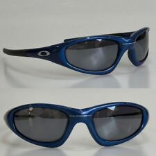 90 s OAKLEY straight jacket Blue Black Iridium Sunglasses Oakley Straight Ja picture