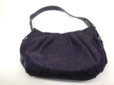 Simply Vera by Vera Wang Shoulder Purse Handbag Deep Purple SV pattern USED picture