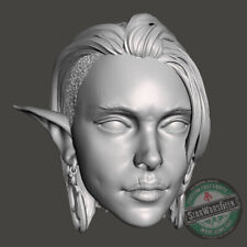 Female Elf short hair Fantasy D&D custom head for 4