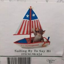 Charming Tails, Fitz & Floyd - 'Sailing by to Say Hi', NIB, Americana - 98/424 picture
