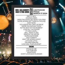 Noel Gallagher’s High Flying Birds Poole March 17 2024 Setlist picture