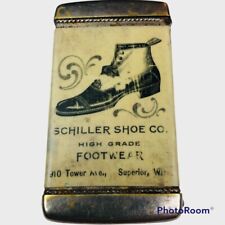Schliller Shoe Stacy Adams Co Footwear Antique Match Safe Celluloid Wrap picture