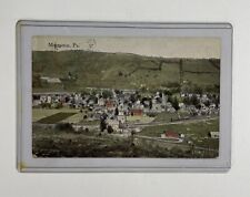 Vintage Monroeton PA 1914 Town View Antique Used Postcard w/ Top Loader picture