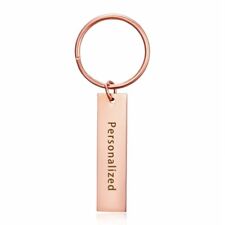 Stainless Steel Custom Letter Name Key Chain Personalized Free Engraved Keyring picture