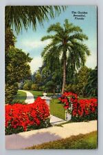The Garden Beautiful In Florida Vintage Souvenir Postcard picture