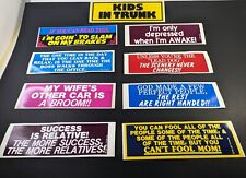 Lot Of 10 Vintage 1980's Humorous Bumper Stickers 9
