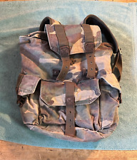 Old Navy Camouflage Fatigue Back Pack Adjustable Straps Leather Canvas picture