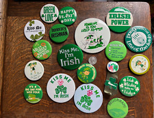 Lot of Vintage St Patrick's Day Irish Pinbacks picture