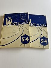 West High School Green Bay, Wisconsin Yearbook 1954 x2 with Messages/writing picture