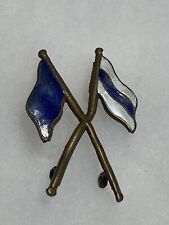 WW1 BRITISH ARMY TRADE SIGNALLER BRASS AND ENAMEL INSIGNIA BADGE  picture