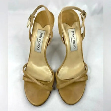 Jimmy Choo Women's Nude Heels size 37 in Good Condition picture