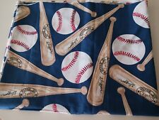 Vintage Joe Boxer Slugger 1990 Cotton Fabric Baseball Bat Baseballs Navy Blue picture
