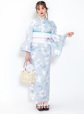 Grail Kimono Yukata Set Dress blue lily pattern Kyoto Summer Clothes  Japan New picture