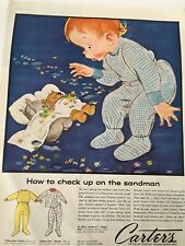 Carter's baby clothes ad 1956 original vintage art illus. Baby Animals 13X11