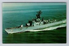 USS Talbot, Guided Missile Escort Ship, Transportation, Antique Vintage Postcard picture