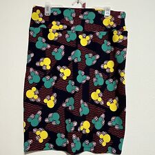LuLaRoe Cassie Pencil Skirt XL Disney Mickey Mouse 3D Look Geometrical Print picture
