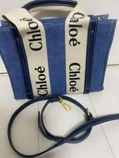 New and Unused Chloe Tote Bag woody Denim Small picture