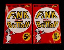 1965 LEAF (2) FINK METAL BUTTONS FACTORY SEALED PACKS picture
