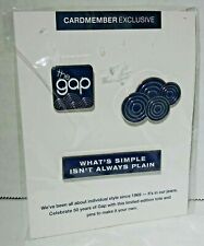 New in Package The Gap Card Member Exclusive 50 Year Anniversary Pins Dark Blue picture