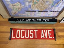 NY NYC BUS ROLL SIGN BRONX NEW YORK LOCUST AVENUE RED URBAN TRANSIT COLLECTIBLE picture
