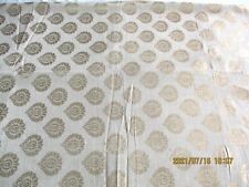 gold print 100% cotton beige fabric for craft and sewing  size  42