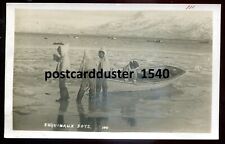 CANADA ARCTIC 1910s Inuit Eskimo Boat. Real Photo Postcard by Parson ST. JOHN'S picture