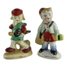 2 Vintage Occupied Japan Ceramic Figurines, School Boy and Girl, picture