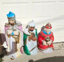 Vintage Empire Of Carolina 3 Three Wise Men Christmas Nativity Blow Molds 1980s picture