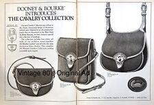 VTG Dooney & Bourke AD All Weather Leather CALVARY Bags Art 1987 2 PG ORIGINAL picture